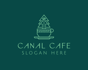 Forest Tree Coffee Cafe logo design