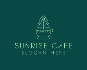 Forest Tree Coffee Cafe logo design