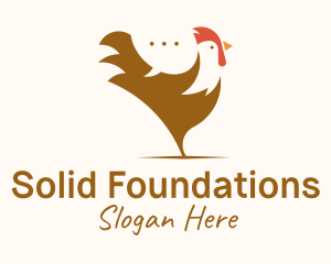 Chicken Rooster Chat Logo