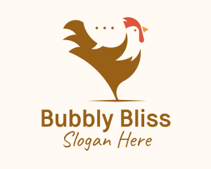 Chicken Rooster Chat logo design