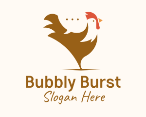 Chicken Rooster Chat logo design