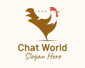 Chicken Rooster Chat logo design