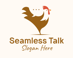 Chicken Rooster Chat logo design