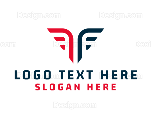 Company Wings Letter F Logo
