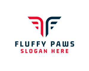 Company Wings Letter F logo design