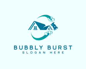 Sanitation Bubble Sponge logo design