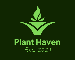 Eco Pot Plant  logo design