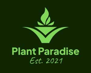 Eco Pot Plant  logo design