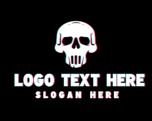Skull Anaglyph Gaming logo