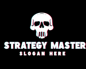 Skull Anaglyph Gaming logo