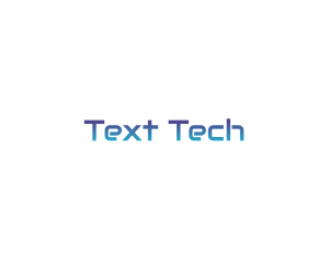 Tech Gradient Font Text logo