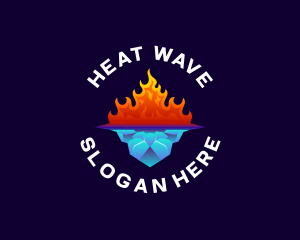 Heating Cooling Conditioning logo design