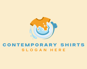 Clean Shirt Laundromat logo design