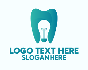 Dental Light Bulb Logo