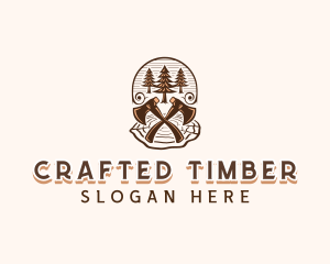 Logging Lumberjack Axe logo