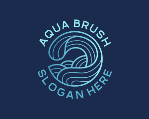 Ocean Waves Surfer logo design