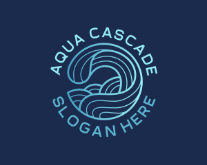 Ocean Waves Surfer logo design