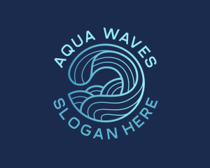 Ocean Waves Surfer logo