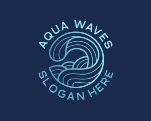 Ocean Waves Surfer logo design