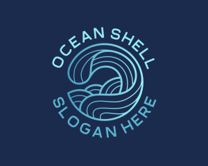 Ocean Waves Surfer logo design