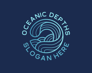 Ocean Waves Surfer logo design