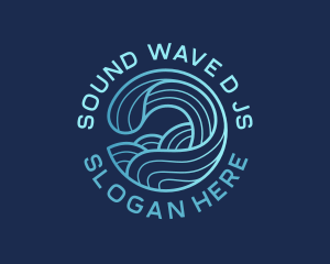 Ocean Waves Surfer logo design