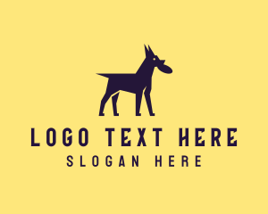 Dobermann Disc Dog Logo