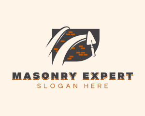 Trowel Masonry Construction logo design