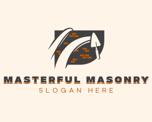 Trowel Masonry Construction logo design