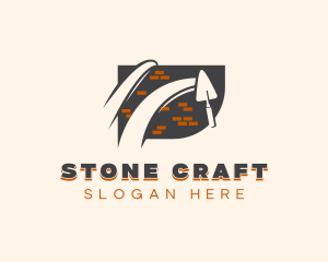 Trowel Masonry Construction logo design