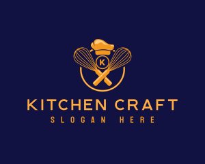 Whisk Kitchen Toque logo design