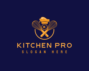 Whisk Kitchen Toque logo design