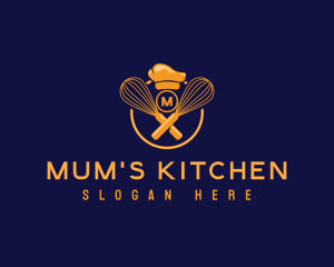 Whisk Kitchen Toque logo design