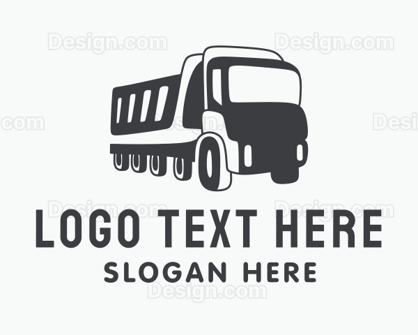 Dump Truck Transportation Logo