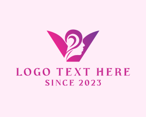 Hairstylist Letter V logo