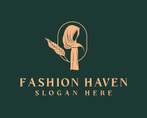 Golden Hijab Fashion logo design