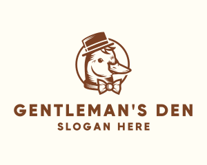 Gentleman Duck Bowtie logo design