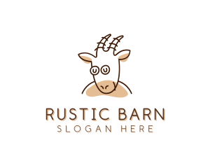 Smiling Farm Goat logo design