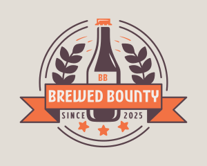 Bottle Beer Beverage logo
