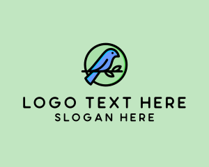 Green Pet Bird  logo design