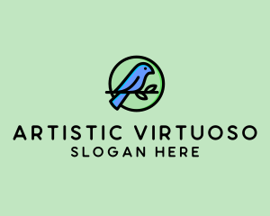 Green Pet Bird  logo design