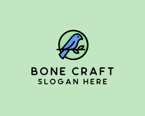 Green Pet Bird  logo design