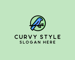 Green Pet Bird  logo design