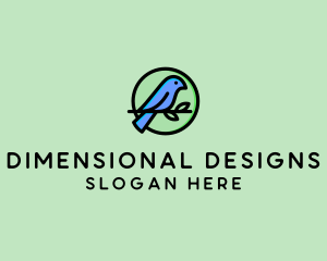 Green Pet Bird  logo design