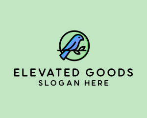 Green Pet Bird  logo design