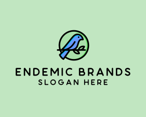 Green Pet Bird  logo design