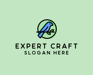 Green Pet Bird  logo design