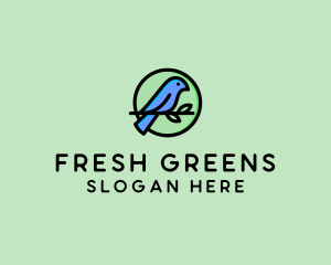 Green Pet Bird  logo design