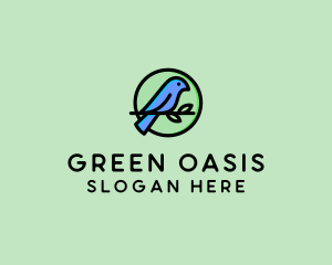 Green Pet Bird  logo design