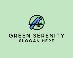 Green Pet Bird  logo design